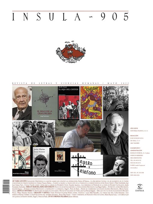 Title details for Misceláneo (Ínsula n° 905, mayo de 2022) by AA. VV. - Available